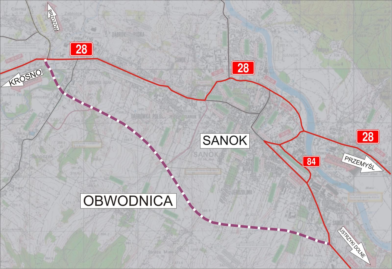 Mapa: GDDKiA oddział w Rzeszowie