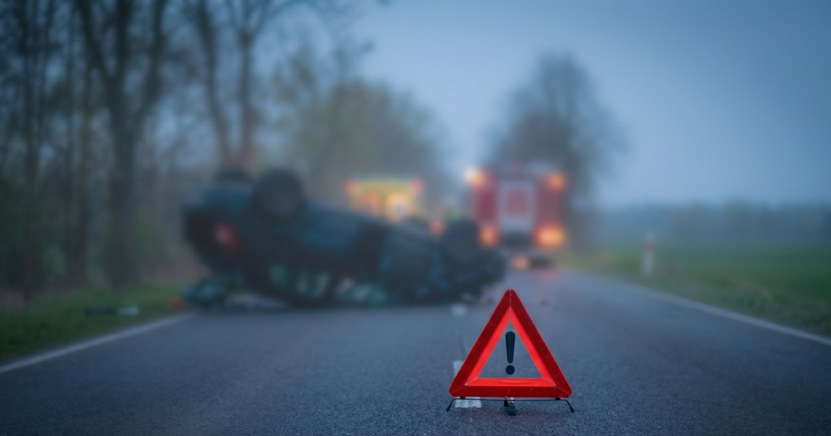 Dachowanie audi w Pakoszówce. Dwie osoby trafiły do szpitala