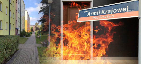 SANOK: Podpalone drzwi mieszkania w bloku! Mogło dojść do tragedii! (ZDJĘCIA)