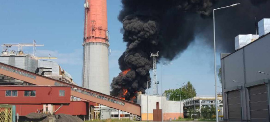 RZESZÓW. Pożar na terenie elektrociepłowni (ZDJĘCIA)