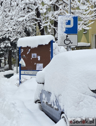 IMGW Ostrzega! Intensywny śnieg! 1 stopień dla powiatu sanockiego!