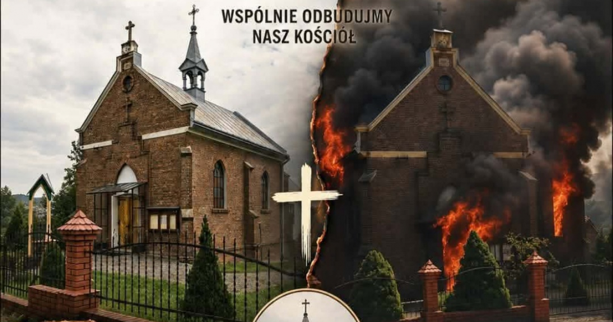 Pożar kościoła w Kruhelu Wielkim. Ruszyła zbiórka na odbudowę świątyni