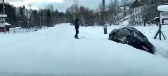 Drogi w Bieszczadach białe, ale przejezdne! (VIDEO)
