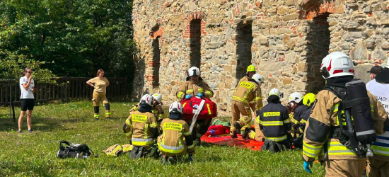 Międzynarodowe ćwiczenia ratownicze w Zagórzu. Strażacy z Polski i Słowacji trenowali w Foresterium