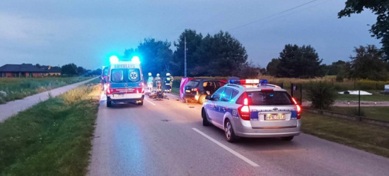 Tragiczny wypadek w Grębowie. Nie żyje motocyklista (ZDJĘCIE)