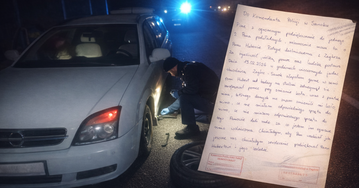 SANOK: „Dziękuję za pomoc oraz ludzką postawę”. Wyjątkowy list trafił do Komendanta Policji!