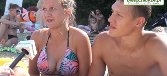 BIESZCZADY: Tłumy na plaży w Polańczyku. „Jest gorąco, ale trzeba korzystać ze słońca!” (FILM, SONDA)