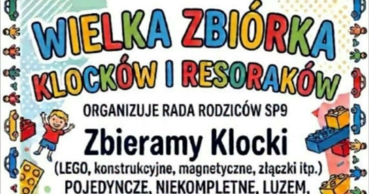 Wielka zbiórka klocków i resoraków w SP 9. Pomóż doposażyć szkolną świetlicę!