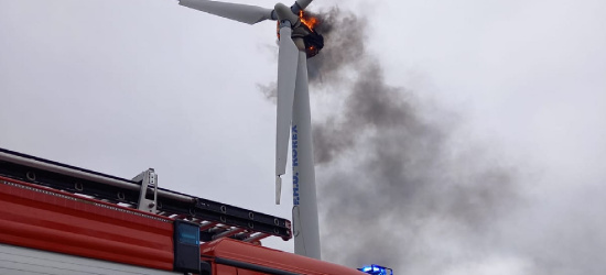 REGION: Pożar turbiny wiatrowej! (ZDJĘCIA)