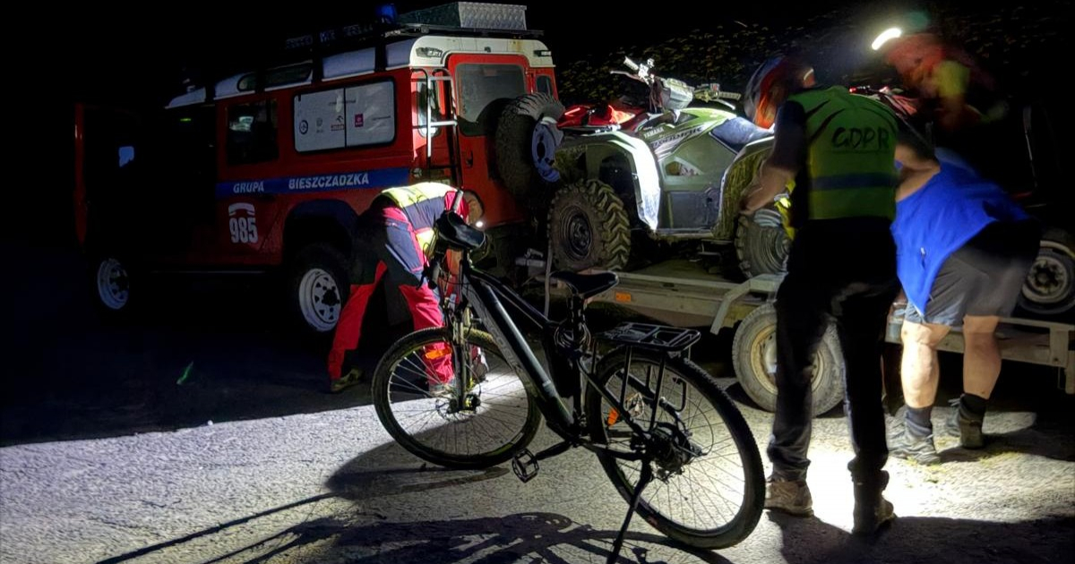 BIESZCZADY. Stracił orientację podczas wycieczki rowerowej. Uratowali go GOPR i policja