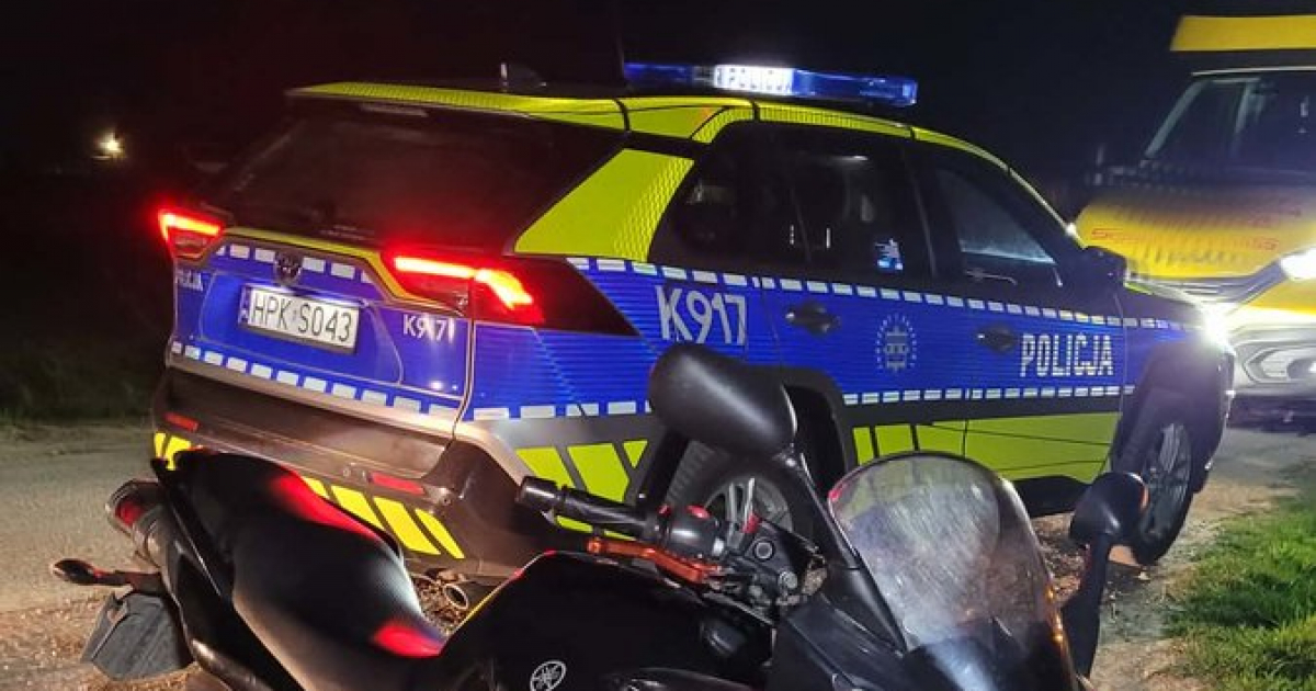Pościg za motocyklistą pod Sanokiem. Nietrzeźwy 35-latek uciekał przez pola