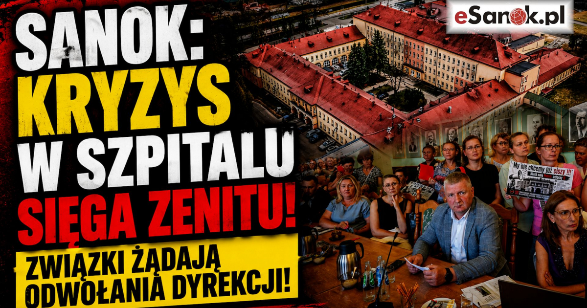 BURZA WOKÓŁ SZPITALA W SANOKU. Związkowcy żądają odwołania dyrekcji, padły mocne słowa! [VIDEO, ZDJĘCIA]