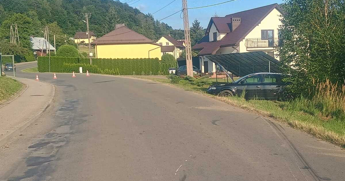 MALINÓWKA: Stracił kontrolę nad pojazdem i wpadł do rowu. Był pod wpływem alkoholu