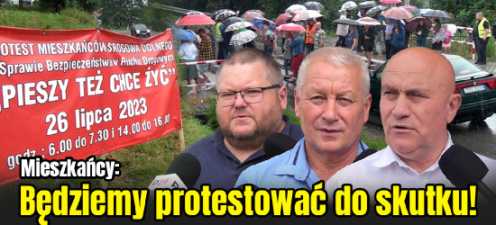Mieszkańcy organizują protesty. Chcą budowy obiecanego chodnika! (VIDEO, FOTO)