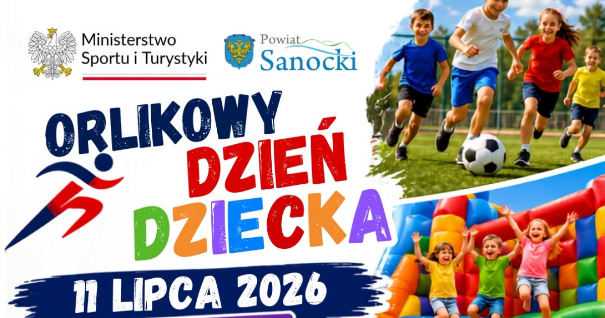 Orlikowy Dzień Dziecka w Sanoku. Darmowe atrakcje i sportowa zabawa dla najmłodszych