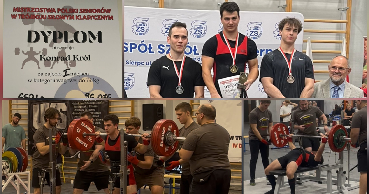 Sanoczanin Konrad Król mistrzem Polski seniorów w trójboju siłowym