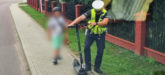 9-latek pędził hulajnogą elektryczną po drodze. Rodzic ukarany wysokim mandatem!