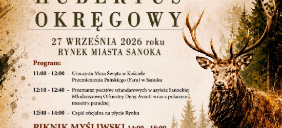 Hubertus Okręgowy w Sanoku. Pieczony jeleń i darmowa degustacja na Rynku!