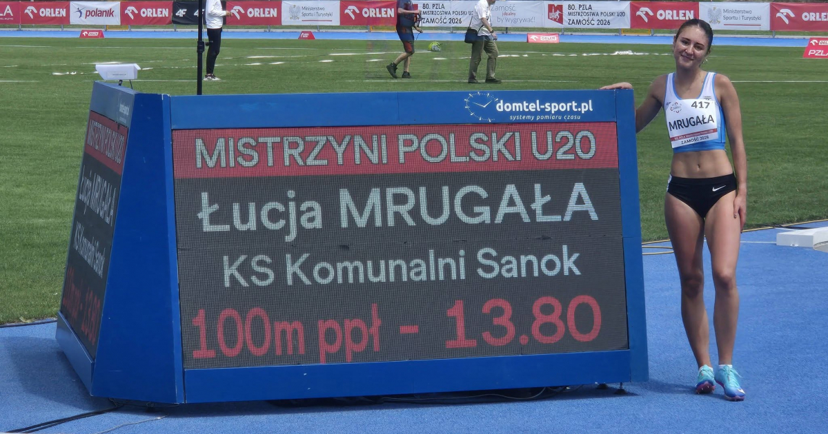 LEKKOATLETYKA: Łucja Mrugała Mistrzynią Polski U20! Złoty medal dla zawodniczki KS Komunalni Sanok [ZDJĘCIA]
