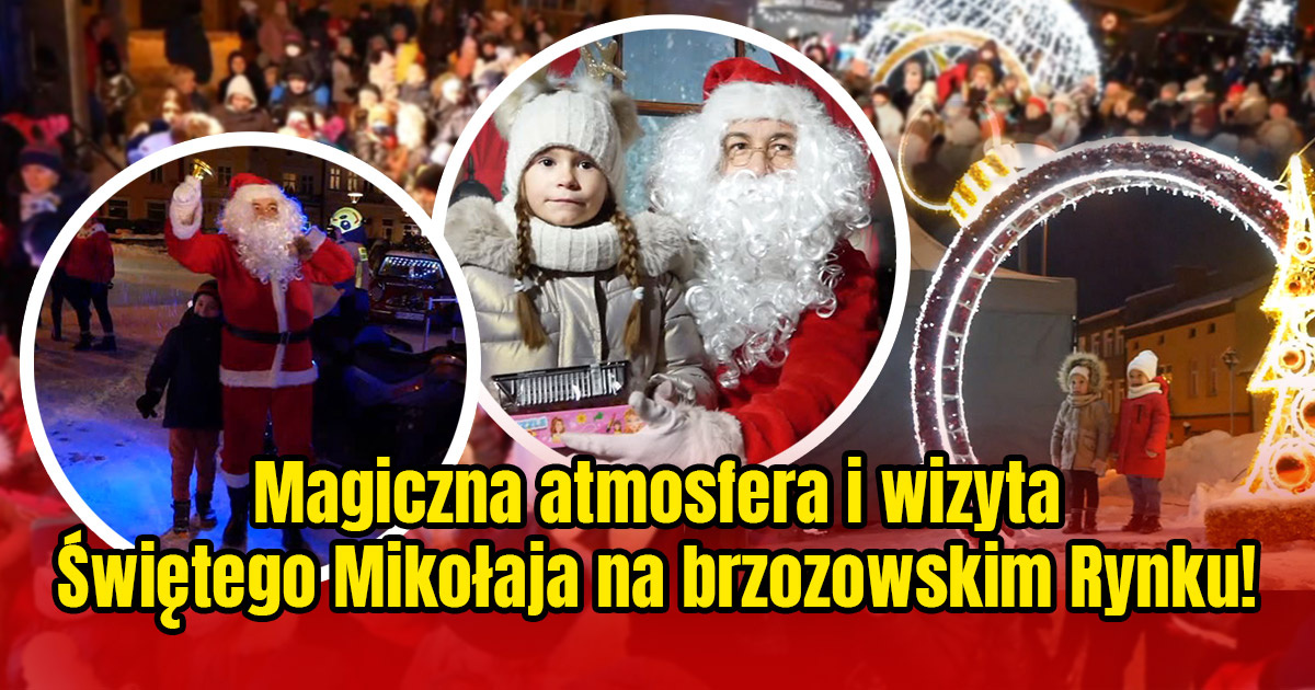 Święty Mikołaj i elfy na brzozowskim Rynku. Dzieci zachwycone! (VIDEO)