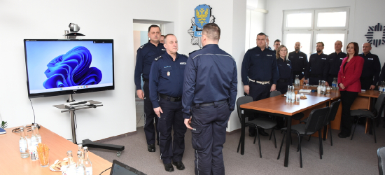 Roczna odprawa sanockiej policji podsumowała pracę funkcjonariuszy w 2025 roku [ZDJĘCIA]