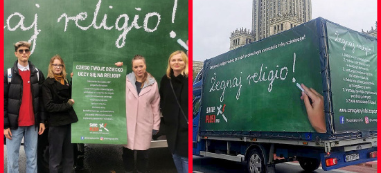 Furgonetka „Żegnaj religio” jeździ po Polsce