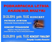 NASZ PATRONAT: „Podkarpacka Letnia Akademia Muzyki” w Olszanicy