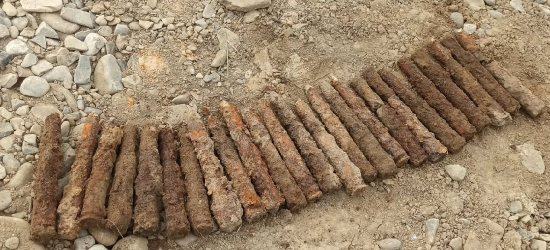 Pociski artyleryjskie znalezione w Dynowie. To niewybuchy z II wojny światowej [ZDJĘCIA]