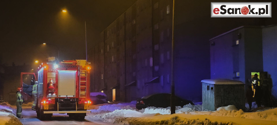 SANOK: Ukryty pożar w piwnicy budynku na ul. Heweliusza [FOTO]