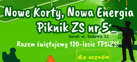 Piknik „Nowe Korty, Nowa Energia” w Zespole Szkół nr 5 w Sanoku