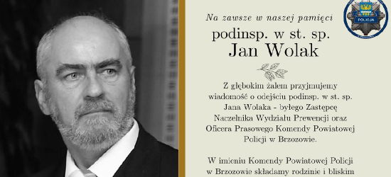 Zmarł podinsp. Jan Wolak. Wieloletni funkcjonariusz Policji w Brzozowie