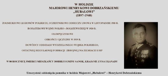 Odsłonięcie pomnika w hołdzie Majorowi „Hubalowi” – Henrykowi Dobrzańskiemu