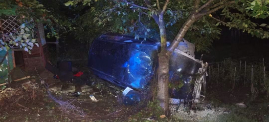 PODKARPACIE. Rozbił audi na prywatnej posesji. Miał ponad 1,5 promila alkoholu!