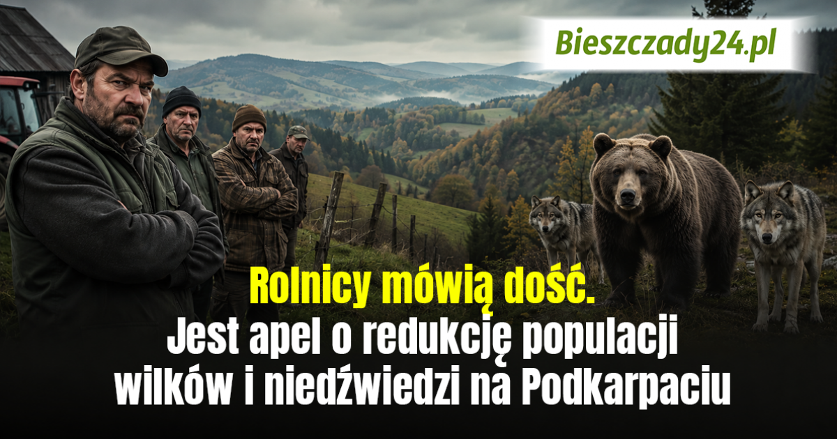 Podkarpacka Izba Rolnicza domaga się redukcji populacji wilka i niedźwiedzia