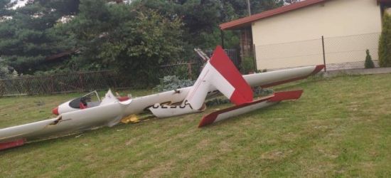 Szybowiec runął na ziemię. Pilot w szpitalu