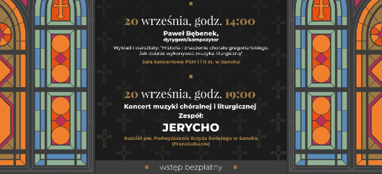 20 WRZEŚNIA / SANOK: Koncert zespołu muzyki dawnej JERYCHO!