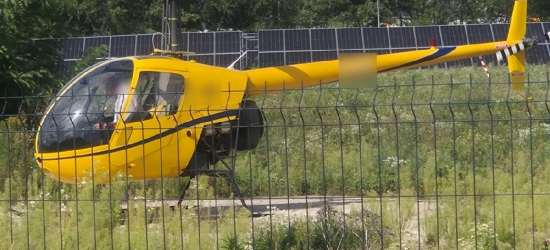 Śmigłowiec zahaczył o linie energetyczne i odleciał. Policja szuka pilota!