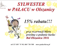 Sylwester w Pałacu w Olszanicy. Mamy dla was 15% rabatu!