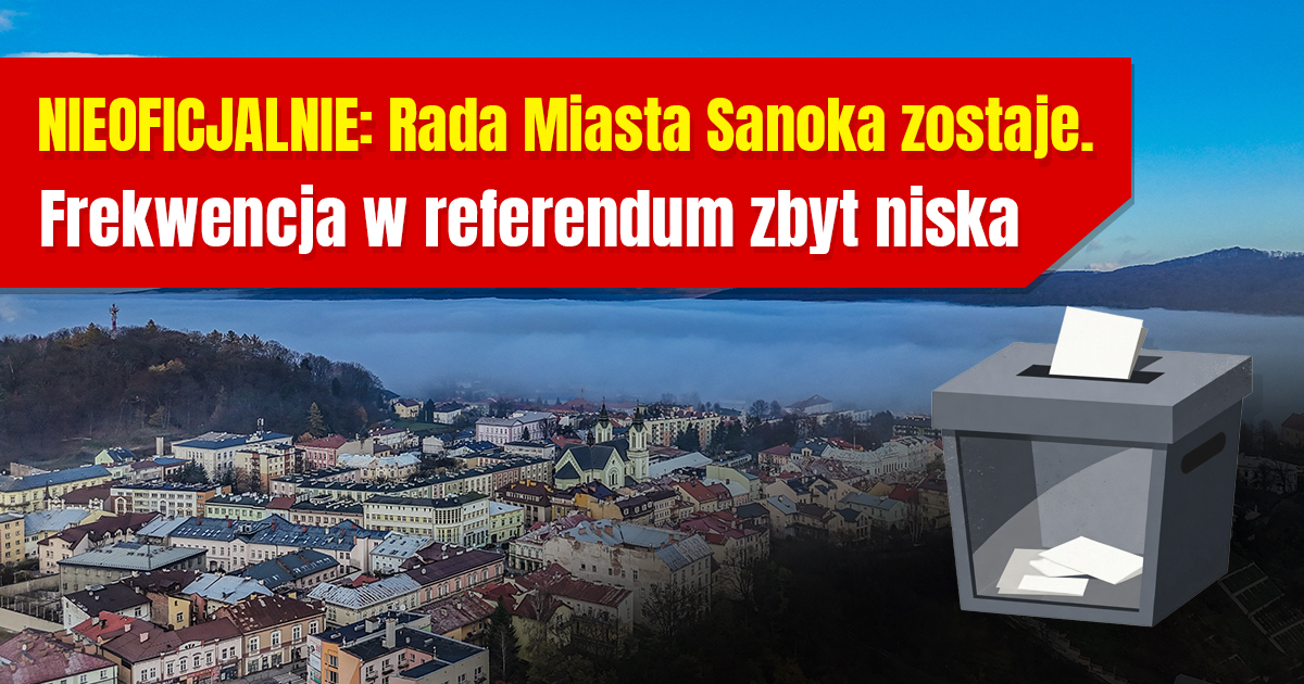 NIEOFICJALNIE: Rada Miasta Sanoka zostaje. Frekwencja w referendum zbyt niska