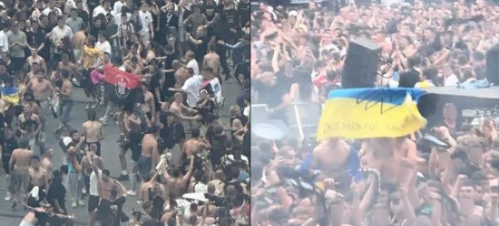 SKANDAL NA PGE NARODOWYM. Banderowska flaga na koncercie białoruskiego rapera