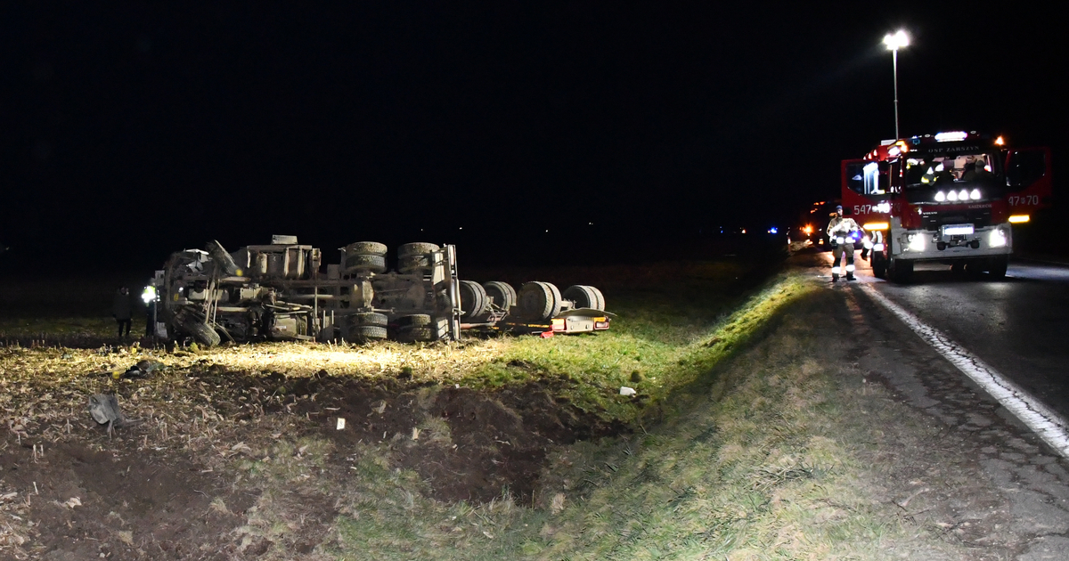 Tragiczny wypadek w Zarszynie. Nie żyje 42-letni kierowca ciężarówki
