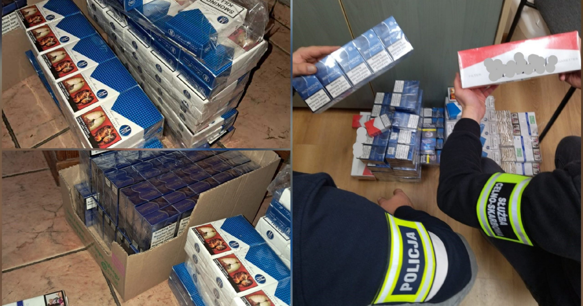 Policja zatrzymała 59-latkę. Miała ponad 300 paczek nielegalnych papierosów