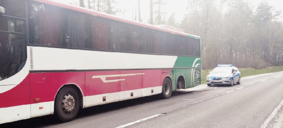 REGION: Ukrainiec prowadził autobus bez jednego koła (ZDJĘCIA)