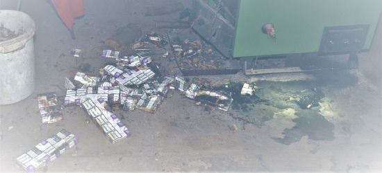 REGION: Nielegalne papierosy poszły z dymem w piecu… (ZDJĘCIA)