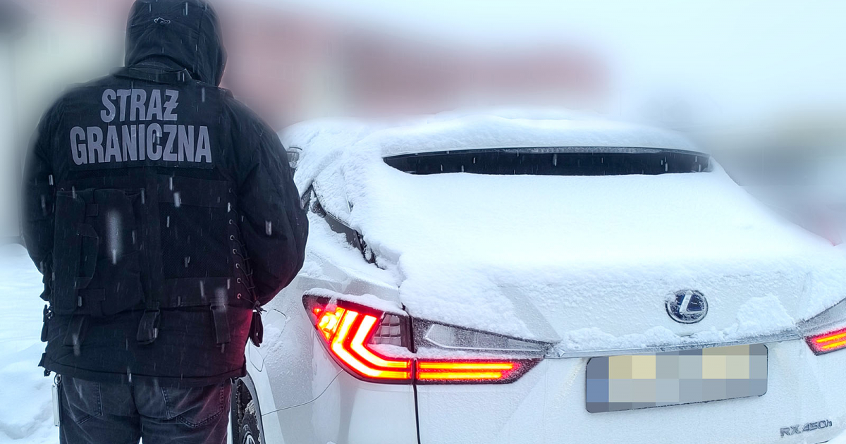 Straż Graniczna zatrzymała skradzione pojazdy podczas kontroli – wśród nich koparka i luksusowy Lexus