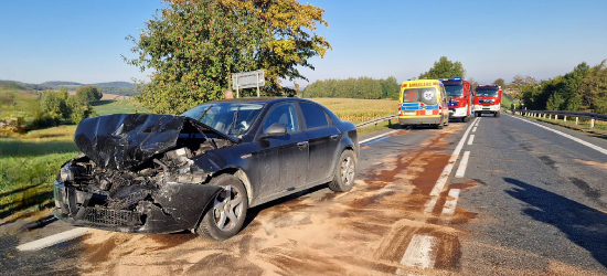 Zderzenie trzech samochodów w Klimkówce. Jedna osoba w szpitalu