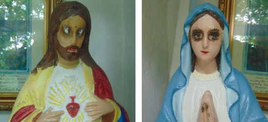 Zdewastowane figurki Jezusa i Matki Boskiej. Znamy sprawców (ZDJĘCIA)