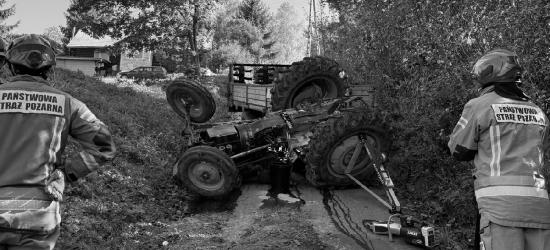 GOLCOWA. Tragiczny wypadek z udziałem ciągnika. Nie żyje mężczyzna
