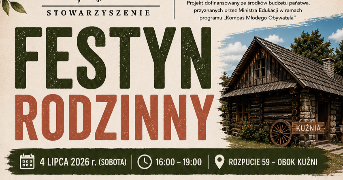 Dziś w Rozpuciu wyjątkowy Festyn Rodzinny. Odkryj Bieszczadzkie Dziedzictwo Kultury