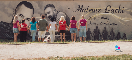 „Dobro, które zostawiłeś trwa”. W Sanoku powstał mural pamięci Mateusza Łąckiego [VIDEO, ZDJĘCIA]